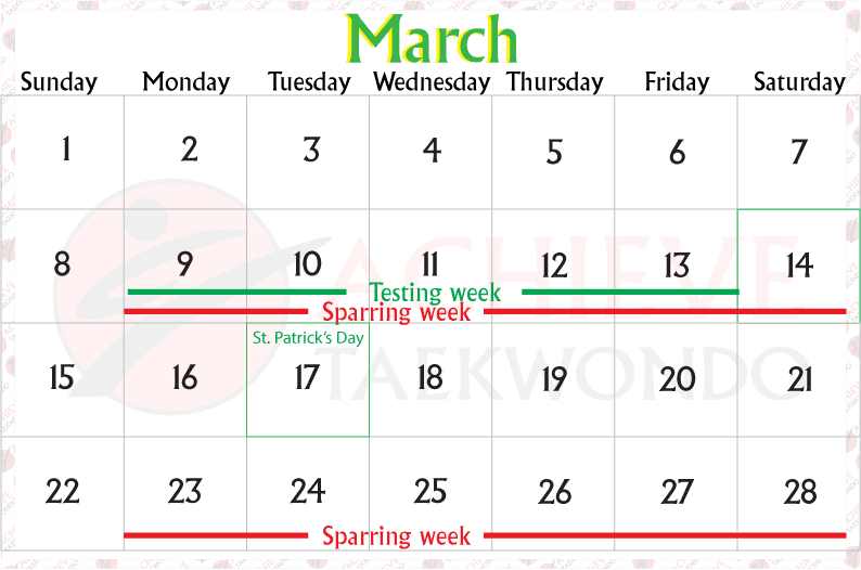 Girl learning taekwondo